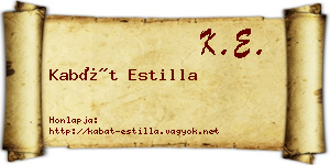 Kabát Estilla névjegykártya